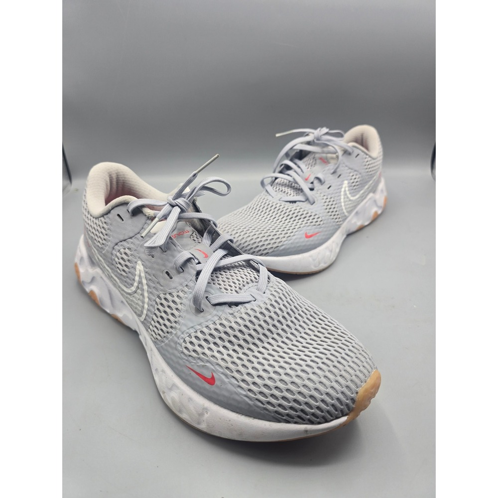 Nike Renew Ride 2 Mens Running Shoes Wolf Grey Bright Crimson CU3507-005 Size 10